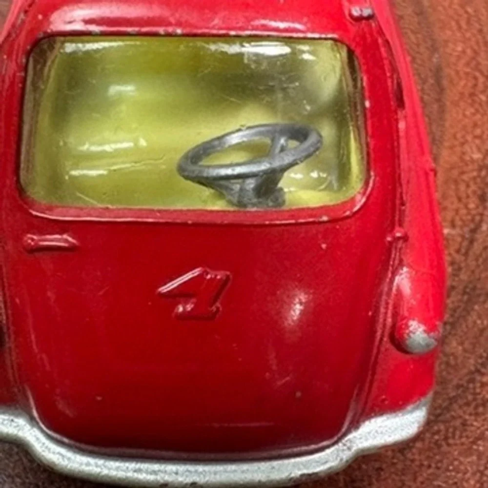Vintage Red Heinkel Kabine Bubble Car Die-Cast Miniature Microcar Toy